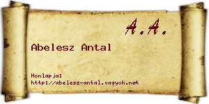 Abelesz Antal névjegykártya